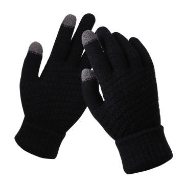 Hotsale Winter Warm Acrylic Gloves Full Finger Touch Screen Magic Gloves Jacquard Knitted Gloves